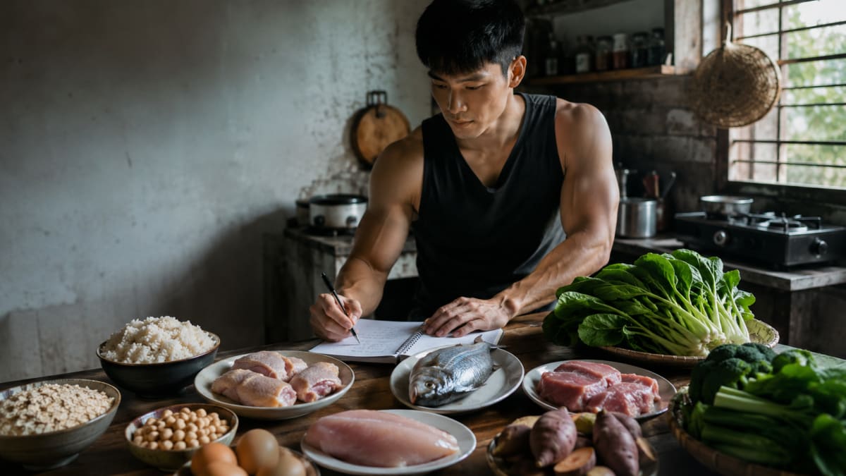Thực Đơn Giảm Cân Bình Dân: Đi Chợ Chuẩn Macro Siêu Rẻ