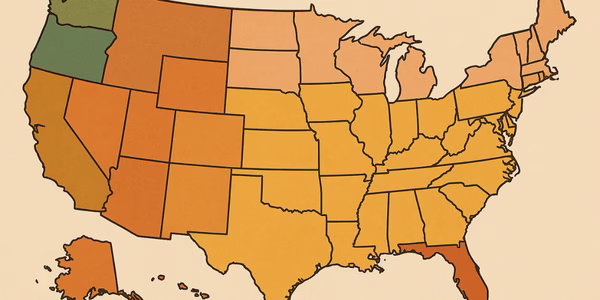 United States map showing different climate zones and parasite risks across regions for dog owners