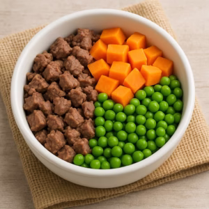 Beef and sweet potato kidney support dog food recipe