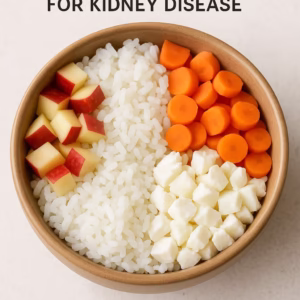 Egg and rice protein-controlled dog food for kidney disease
