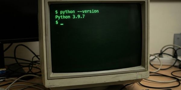 Ligne de commande vérifiant la version de Python