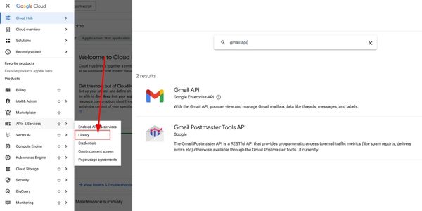 librairie api de google cloud
