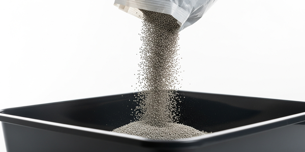 Boxiecat flat top clumping litter pouring without dust