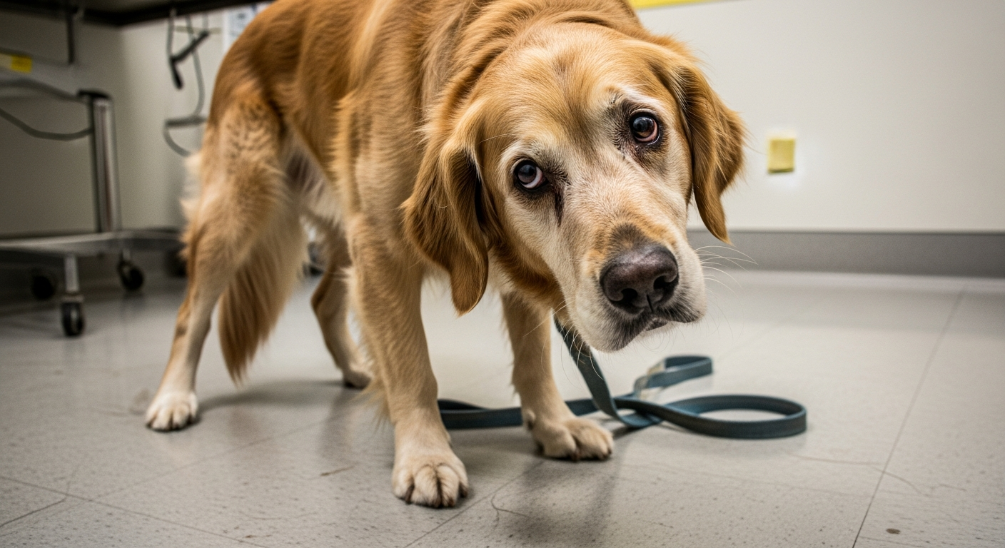 Senior dog with vestibular disease showing medical reasons Why do dogs tilt their heads
