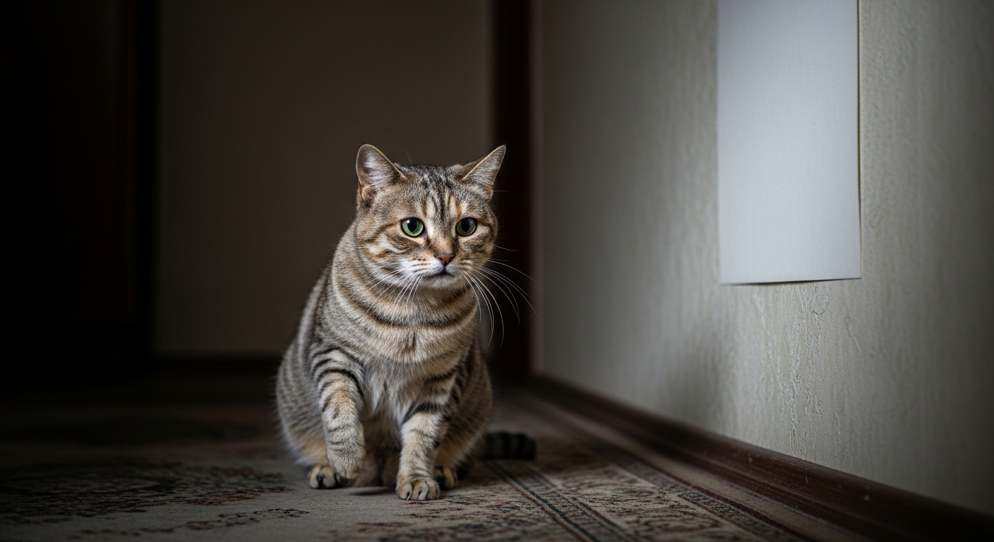 Elderly cat looking confused showing why do cat meow so much at night due to dementia