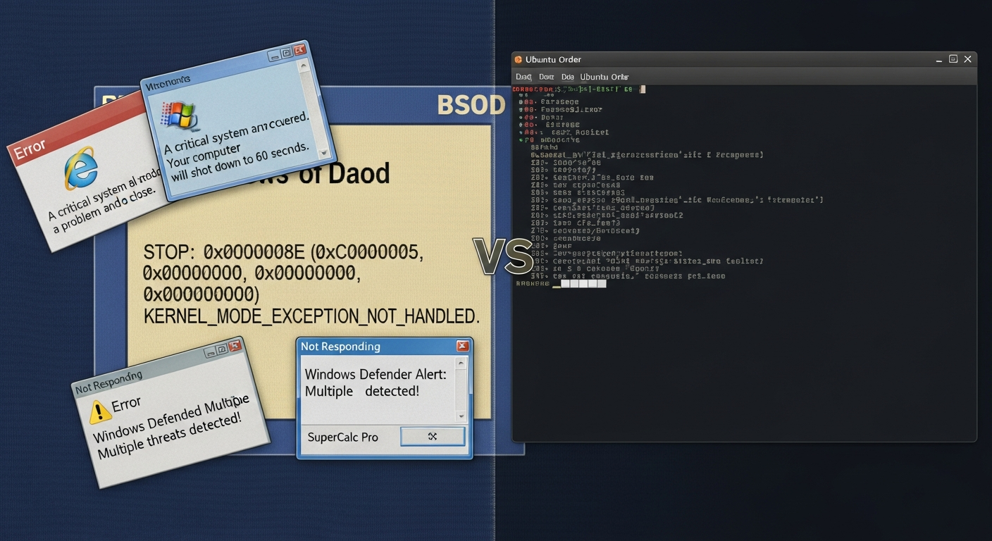 Comparaison technique détaillant pourquoi l'isolation via le sous-système Linux (WSL2) est obligatoire sous Windows.