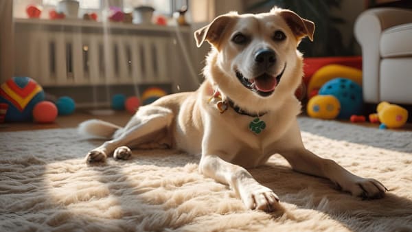 Happy adopted rescue dog