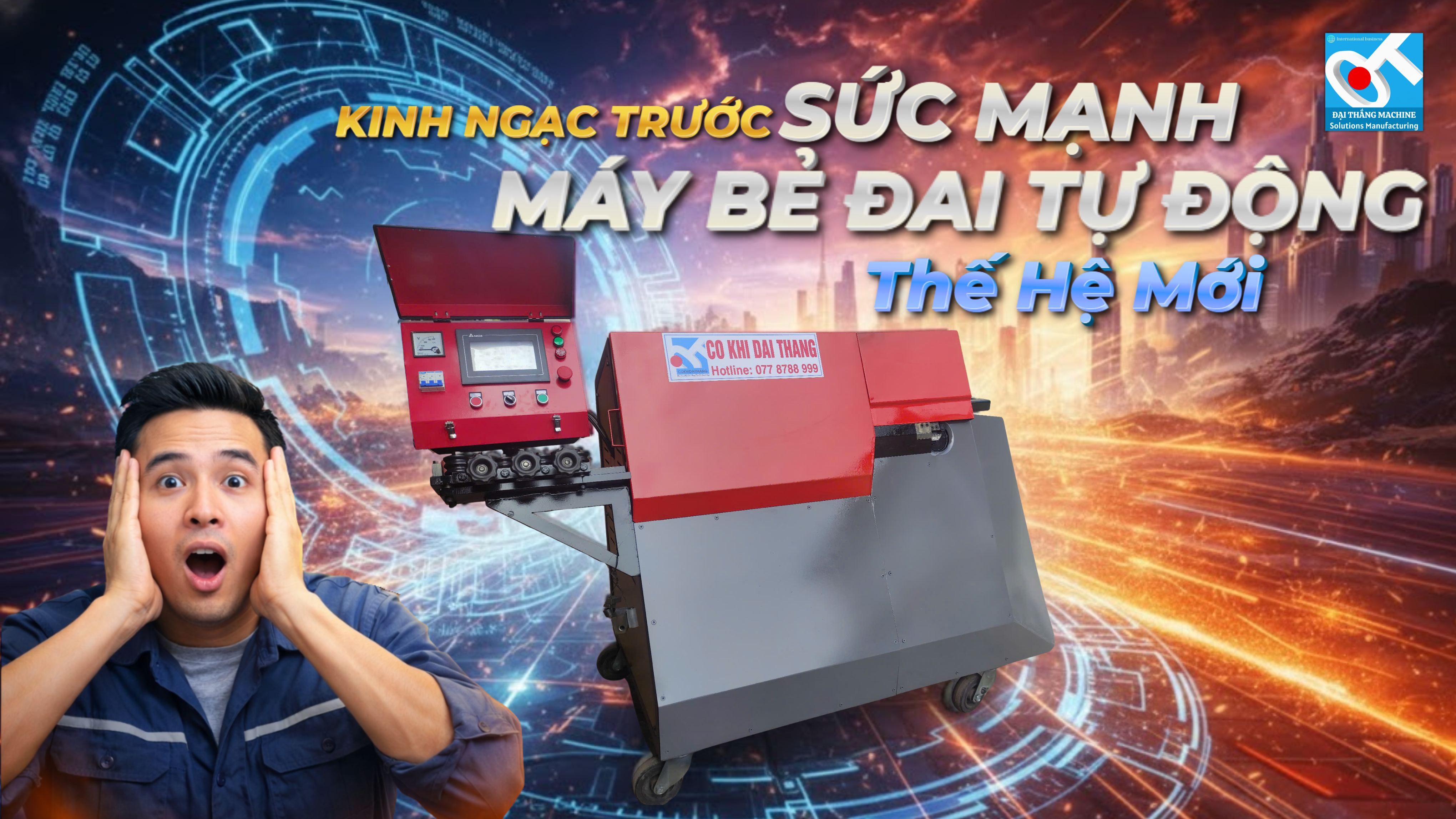 MÁY BẺ ĐAI TỰ ĐỘNG THẾ HỆ MỚI: CUỘC CÁCH MẠNG CÔNG NGHỆ TRONG NGÀNH XÂY DỰNG