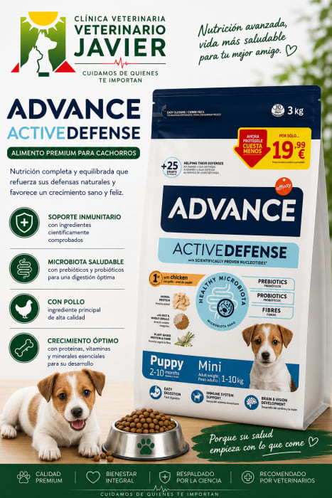 Advance Active Defense Puppy Mini 3 kg. Pienso