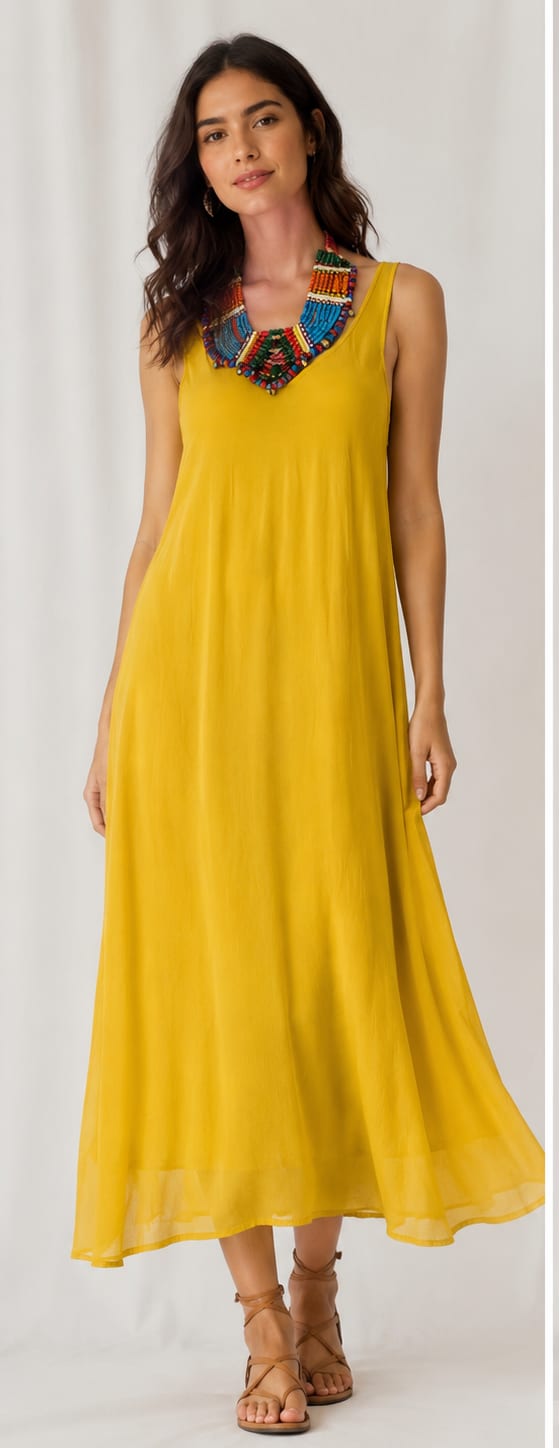 Vestido Largo Amarillo