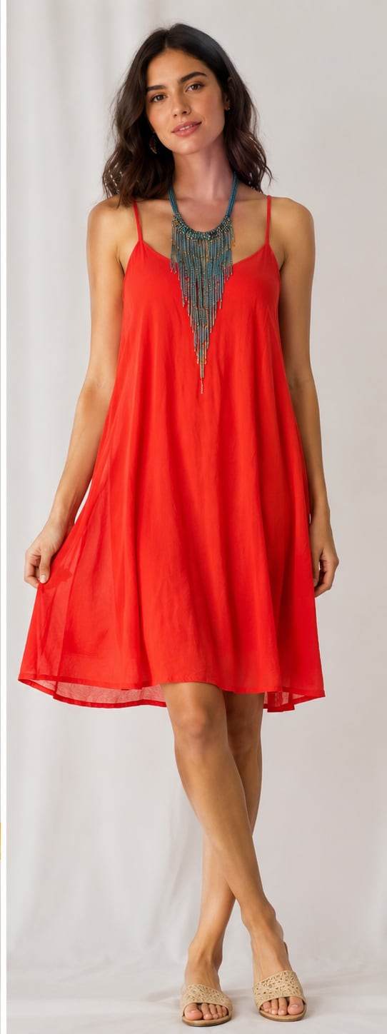 Vestido Corto Naranja