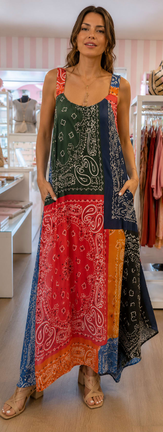 Vestido estampado multicolor