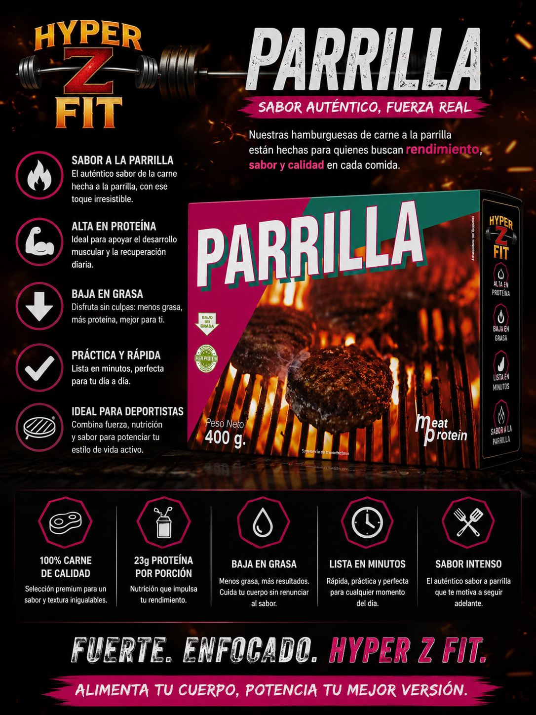 Hamburguesa Parrilla High Protein