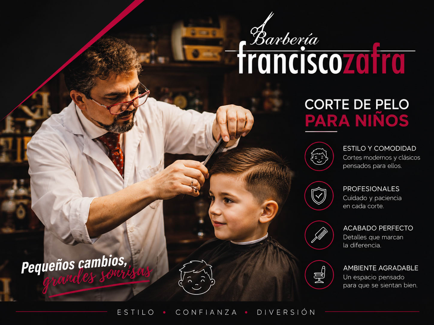 Corte de pelo a niño