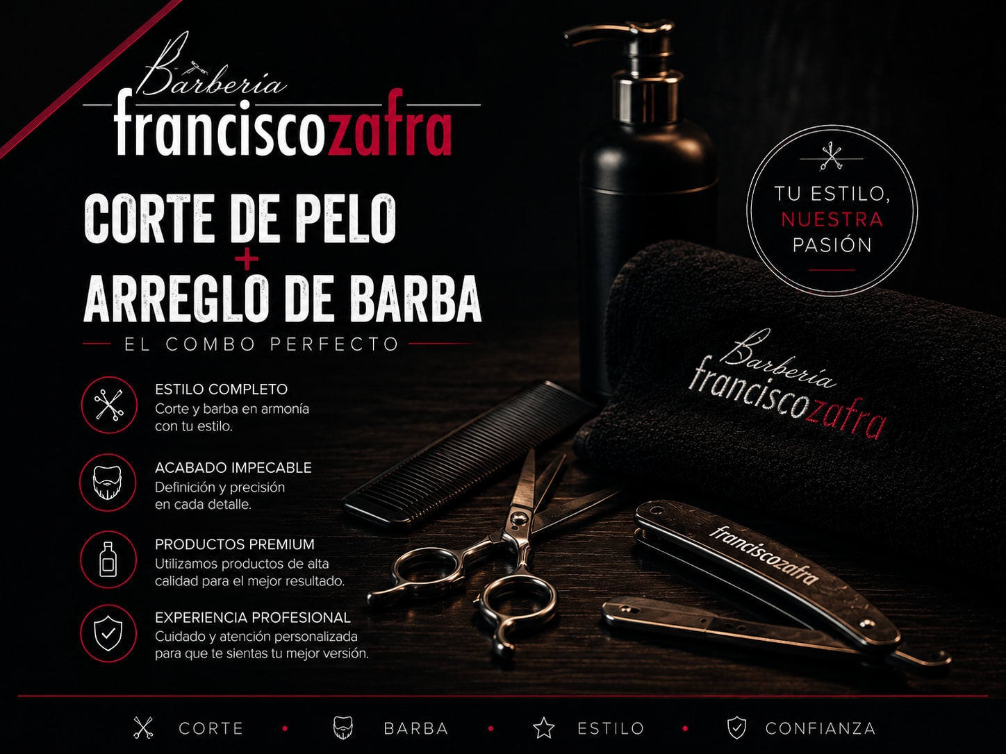 Corte de pelo y arreglo de barba