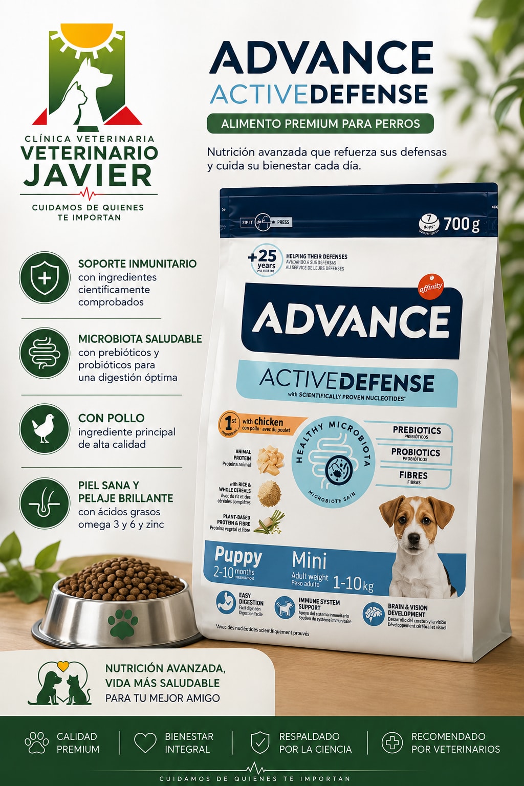 Advance Active Defense Puppy Mini 700 g. Pienso
