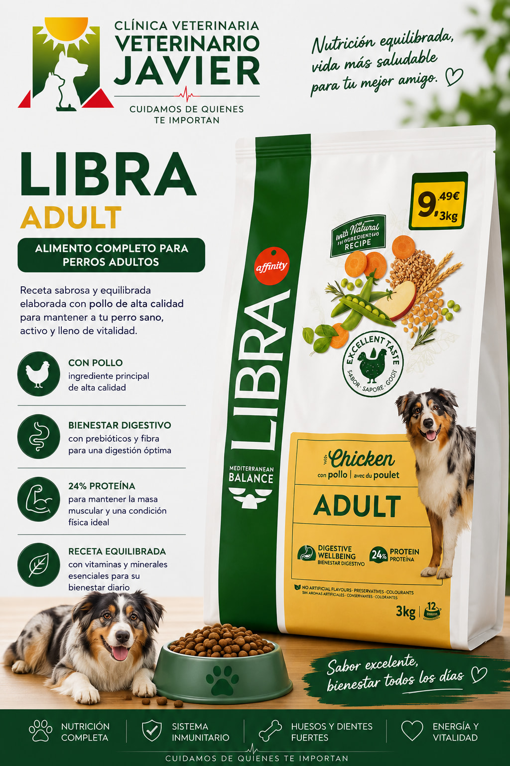 Libra Mediterranean Balance Adult Pollo 3 kg. Pienso
