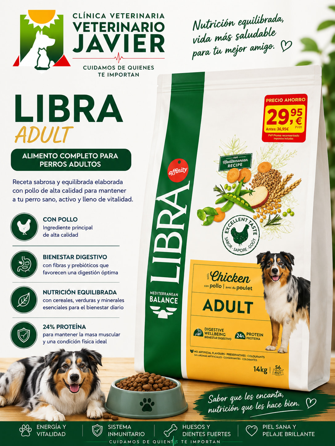 Libra Mediterranean Balance Adult Pollo 14 kg. Pienso