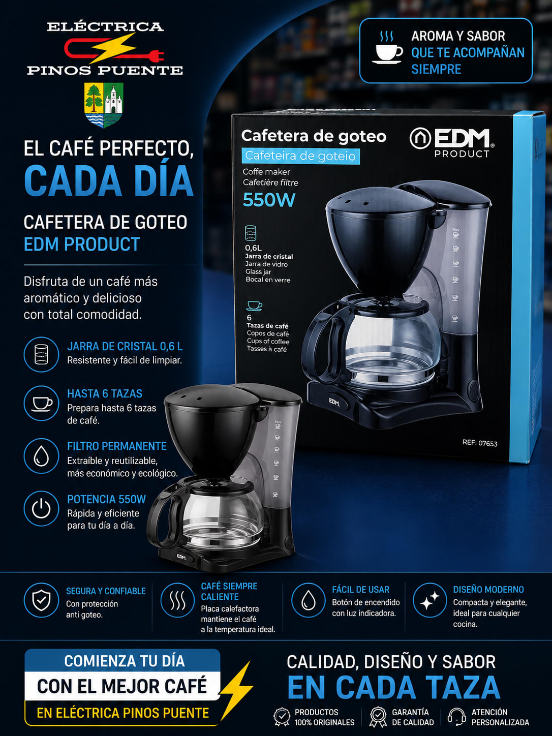 Cafetera de Goteo EDM 550W