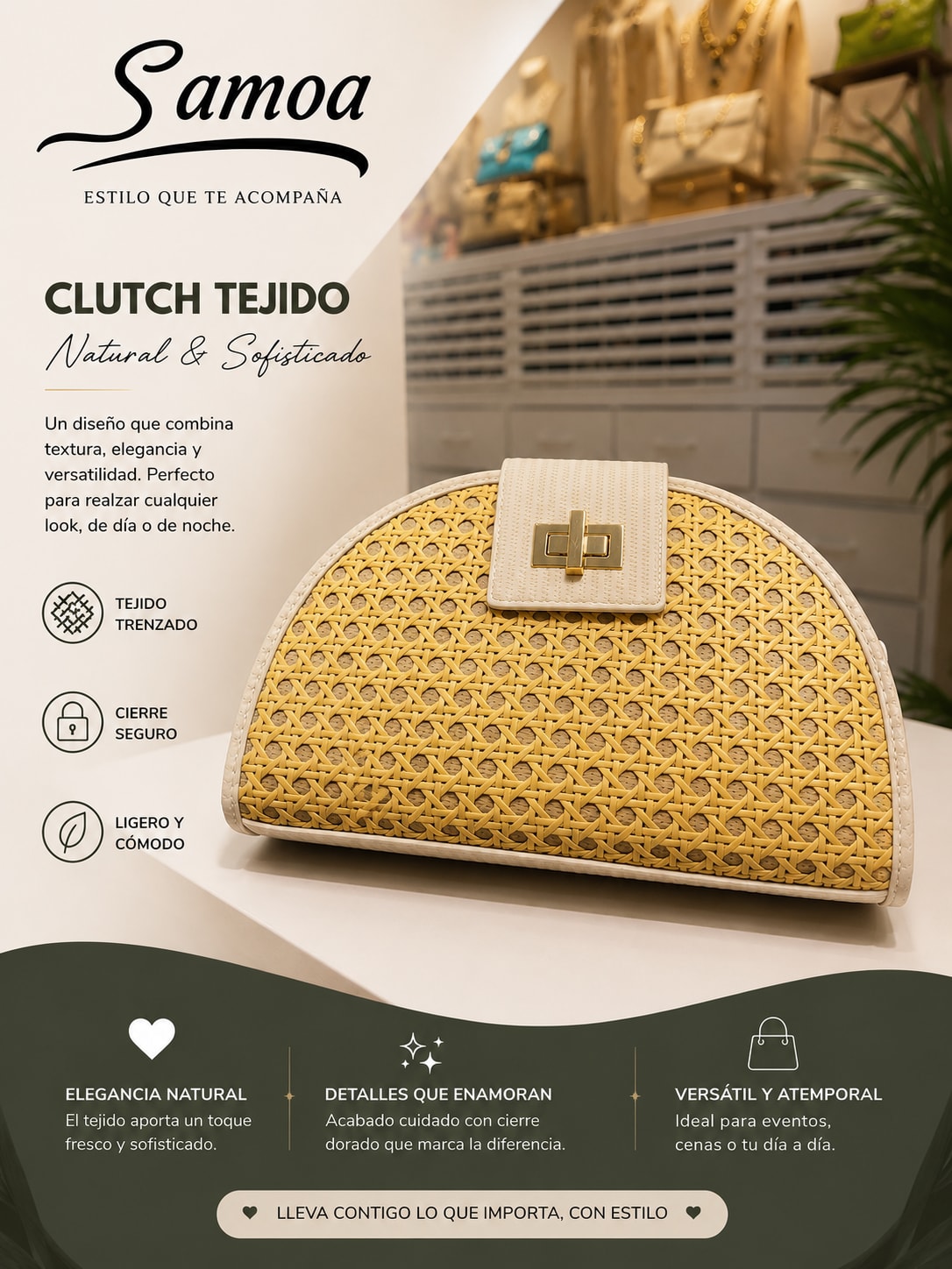 Clutch tejido Samoa