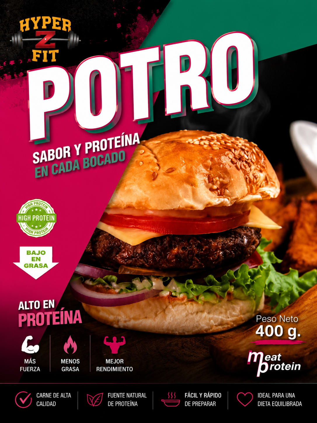 Hamburguesa de Potro