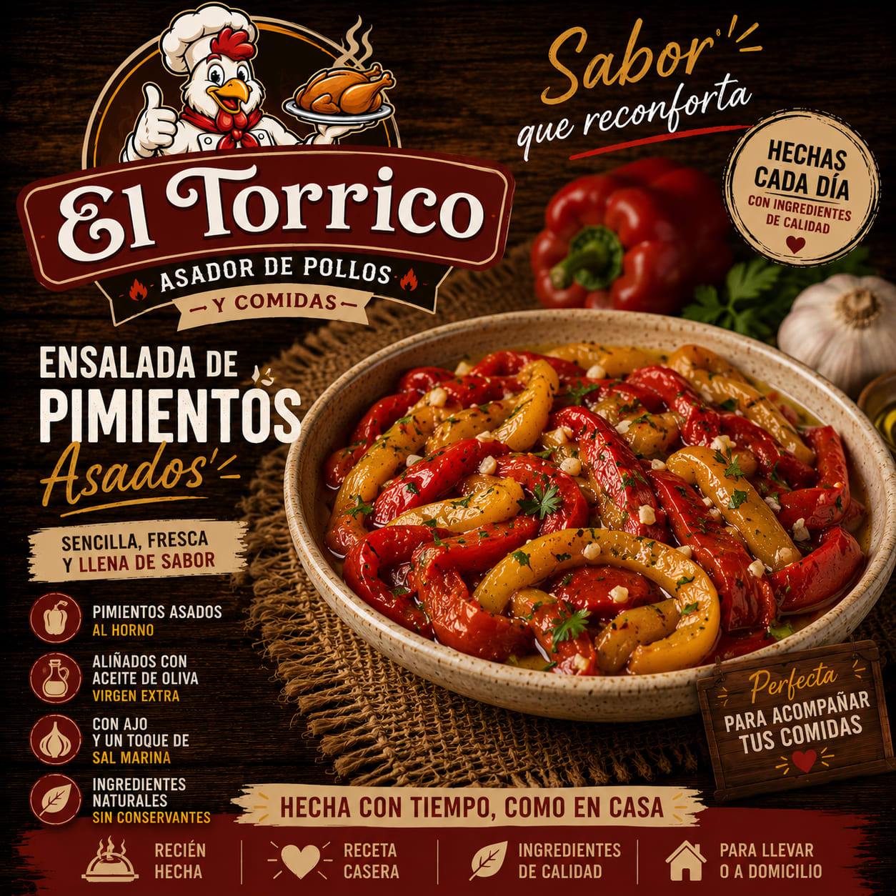 Ensalada de pimientos asados