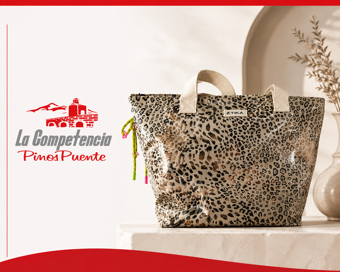 Bolso shopper ETIKA con estampado animal print