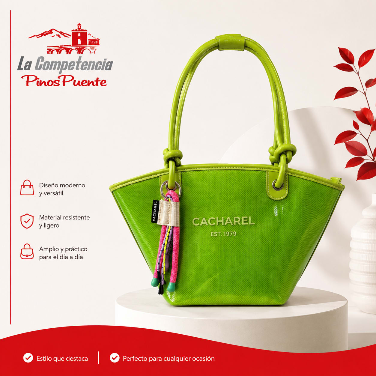 Bolso CACHAREL en color verde lima