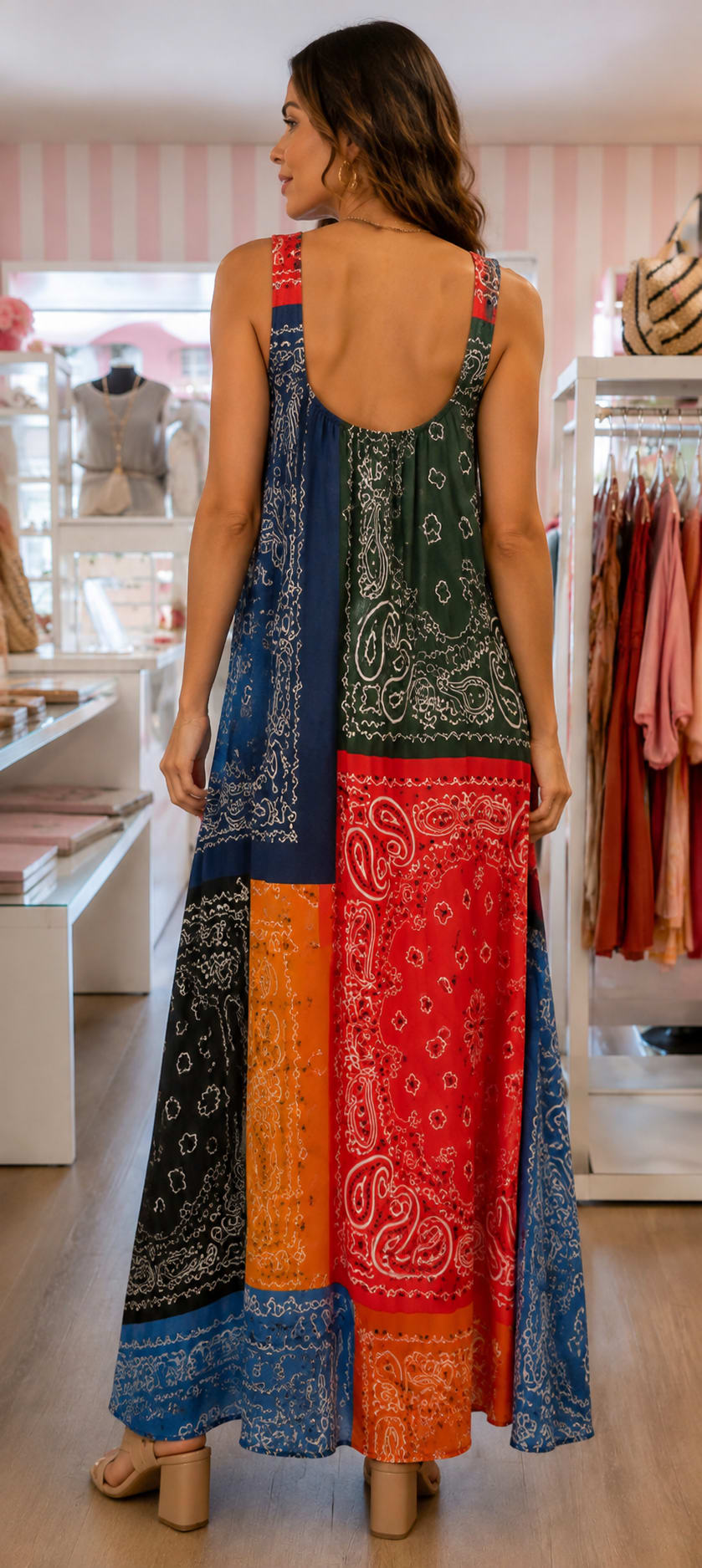 Vestido estampado multicolor