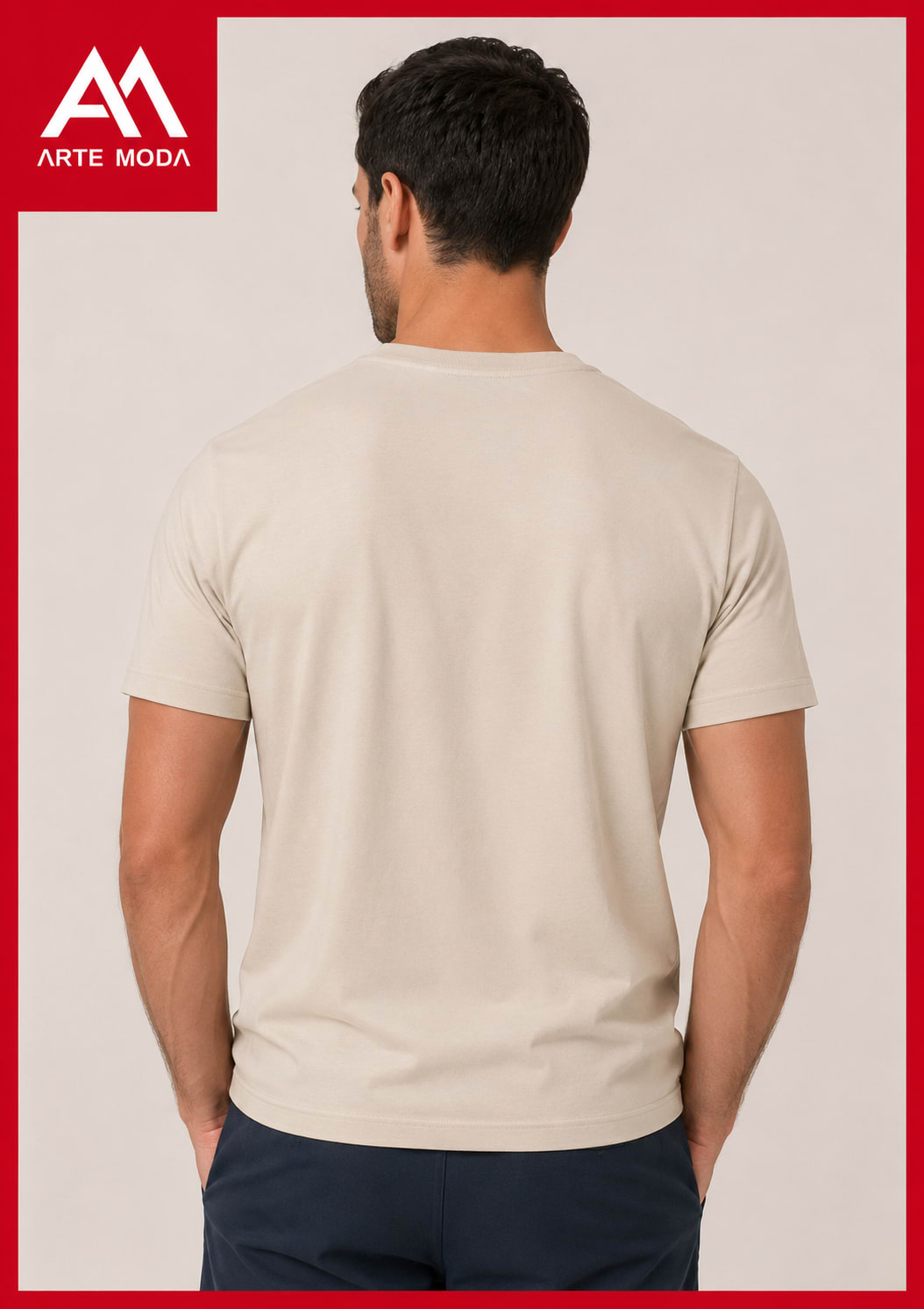 camiseta de caballero beige