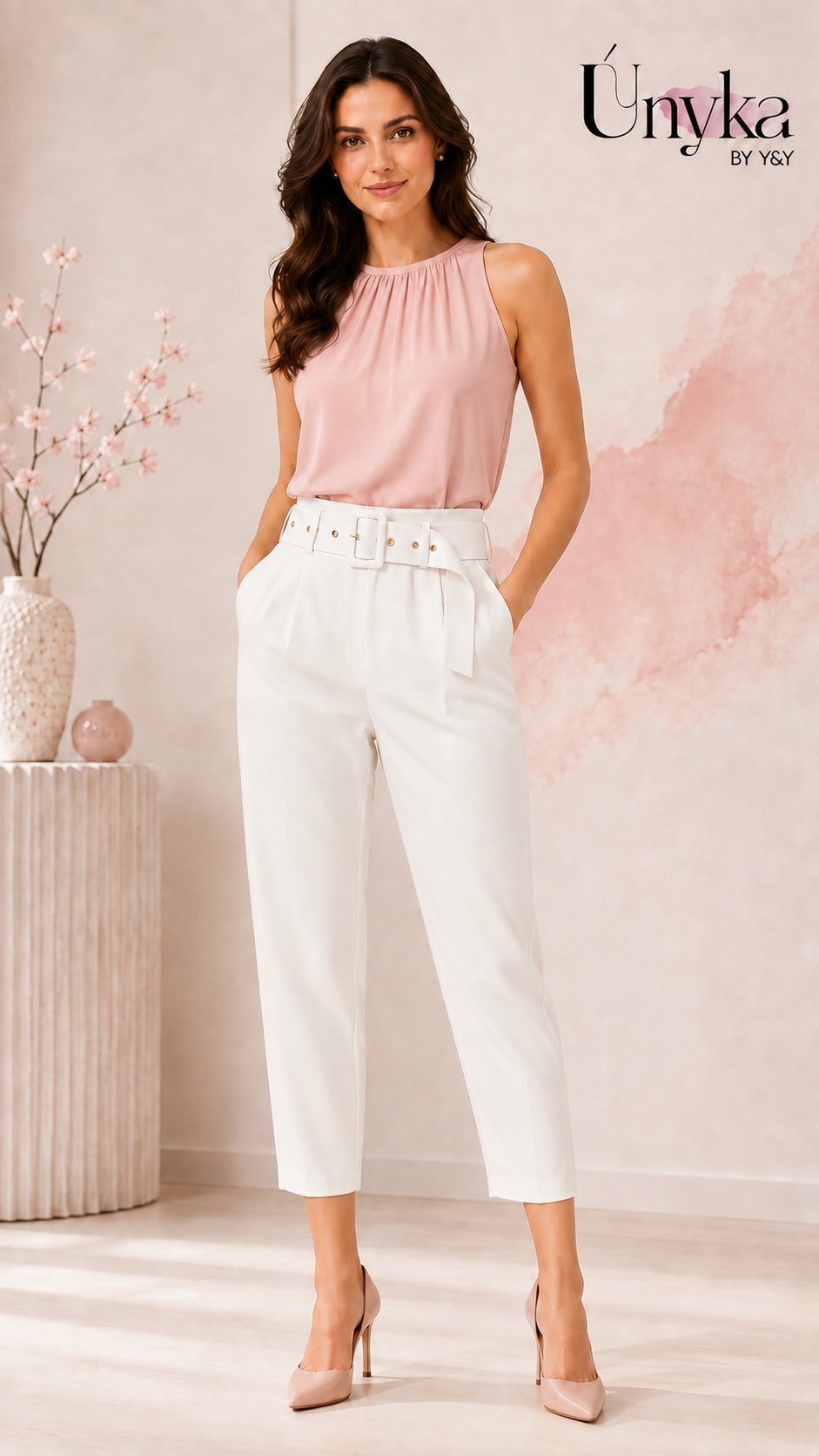 Pantalón blanco mujer