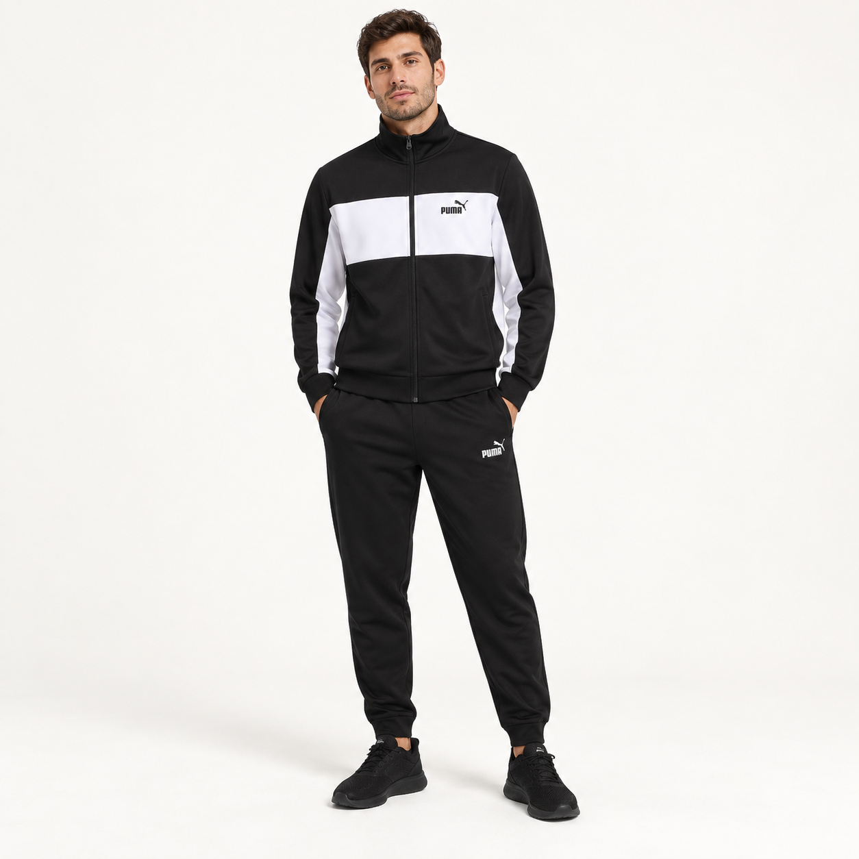 PUMA Poly Colorblock Chándal Unisex Negro