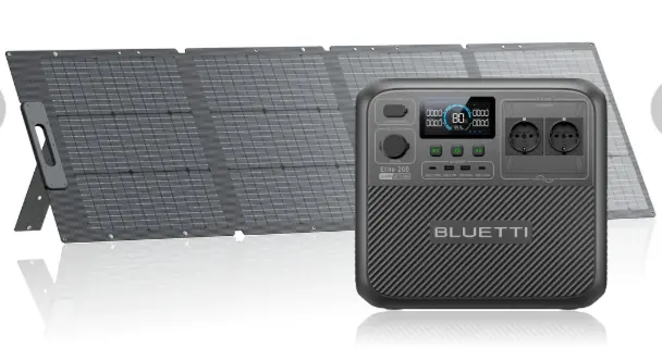 BLUETTI Elite 200 V2 + Panel Solar 200 W