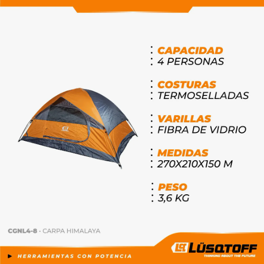 Lusqtoff cgnl4/8 Carpa Himalaya Para 4 Personas