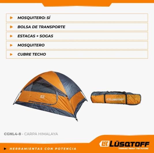 Lusqtoff cgnl4/8 Carpa Himalaya Para 4 Personas