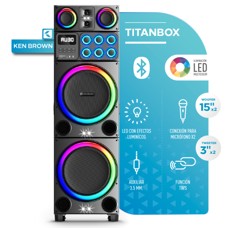 torre titanbox parlante 75.000 LED bluetooth