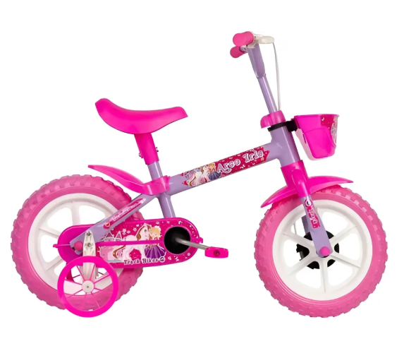 Bicicleta futura rodado 12 niña con canasto