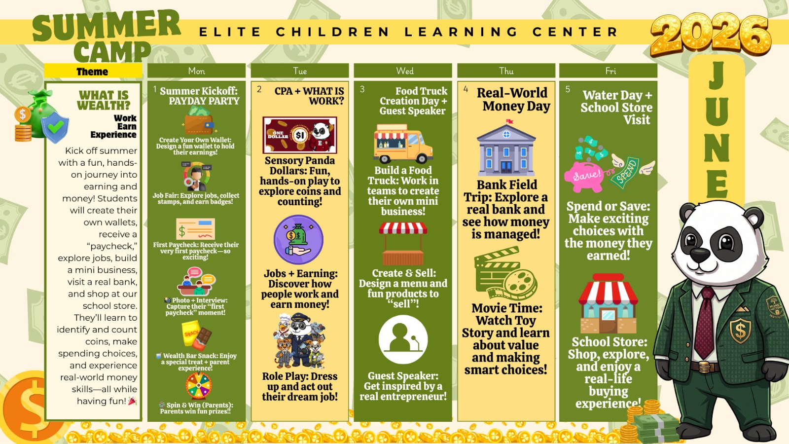 Summer camp activity calendar image 1