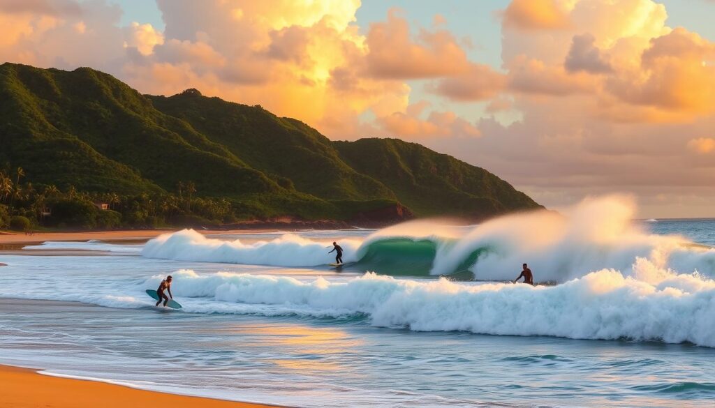 Surfer an der North Shore von Oahu