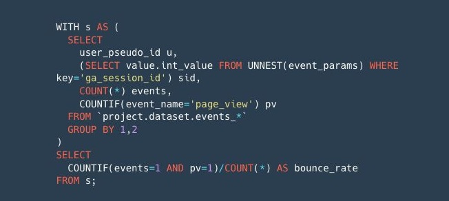 How to Calculate Bounce Rate in BigQuery