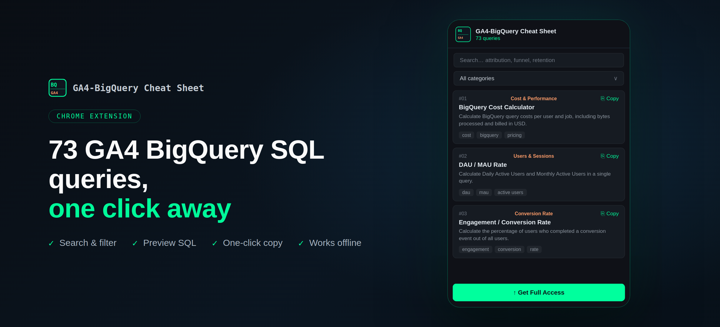 The GA4-BigQuery Cheat Sheet is now a Chrome extension