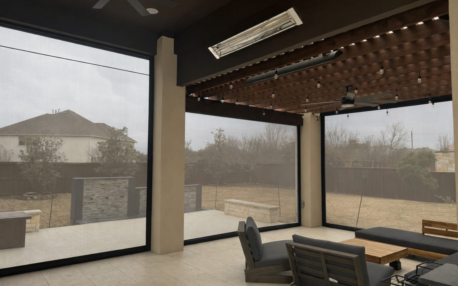 Insect Screens — Motorized Patio Bug Protection | V-Track