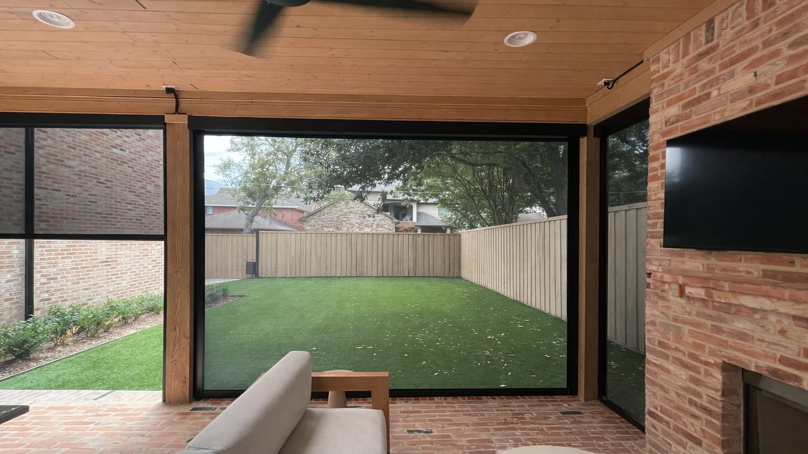 Motorized patio screens in Mansfield, Texas