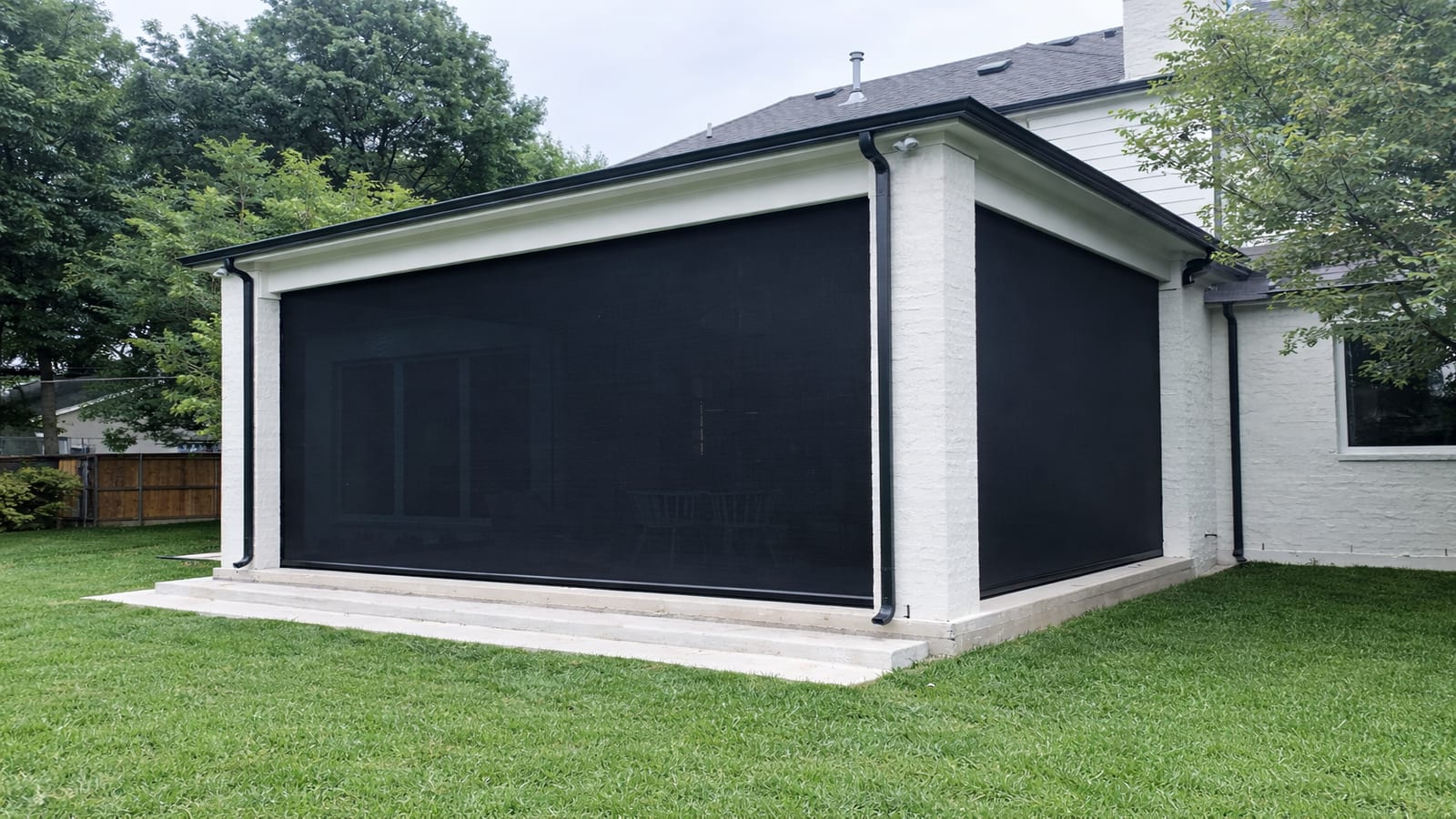 Motorized patio screens in Leander, Texas