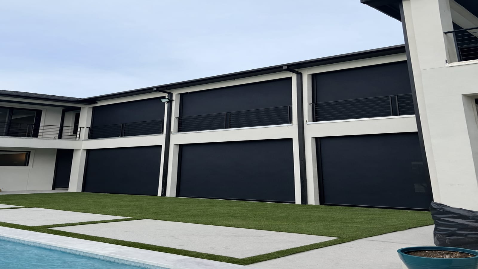 Motorized patio screens in Cypress, Texas