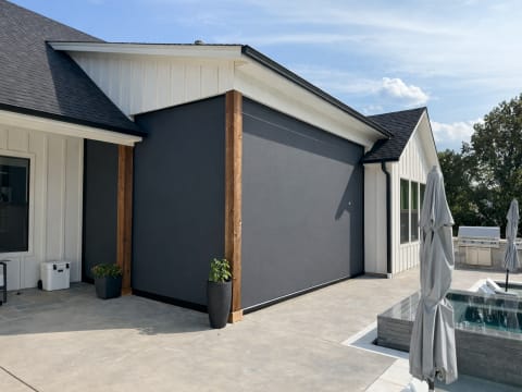 V-Track solar shade screen in Frisco, Texas