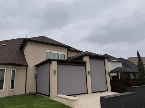 V-Track solar shade screen in Katy, Texas