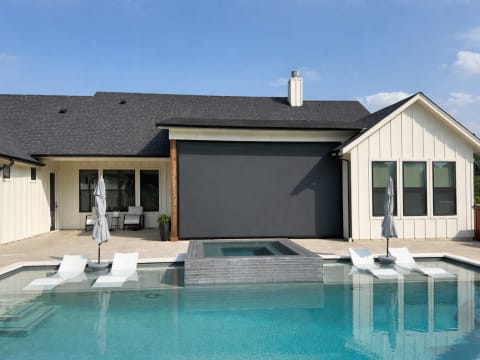 V-Track solar shade screen in Plano, Texas