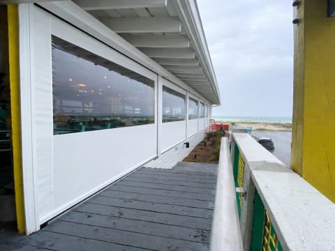 V-Track vinyl window panel in League City, Texas