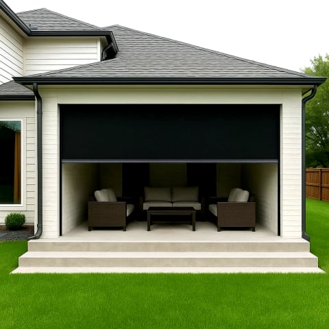 Screened patio with V-Track screens